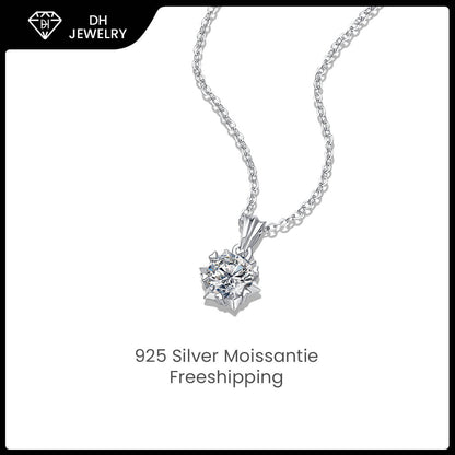 Moissanite Necklace 925 Sterling Silver-Necklace-DH COMPANY-Dreamhjewlry