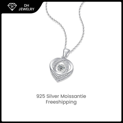 Moissanite Necklace 925 Sterling Silver-Necklace-DH COMPANY-0.5 ct-Dreamhjewlry