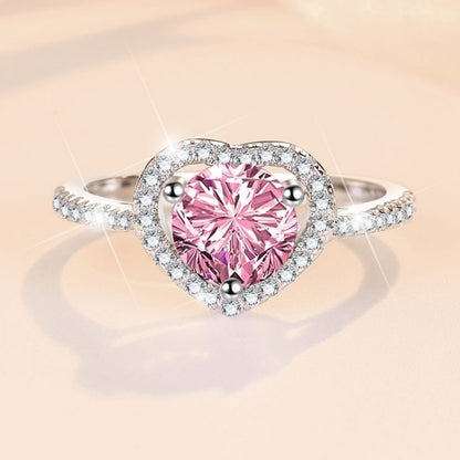 Heart Halo Engagement Ring