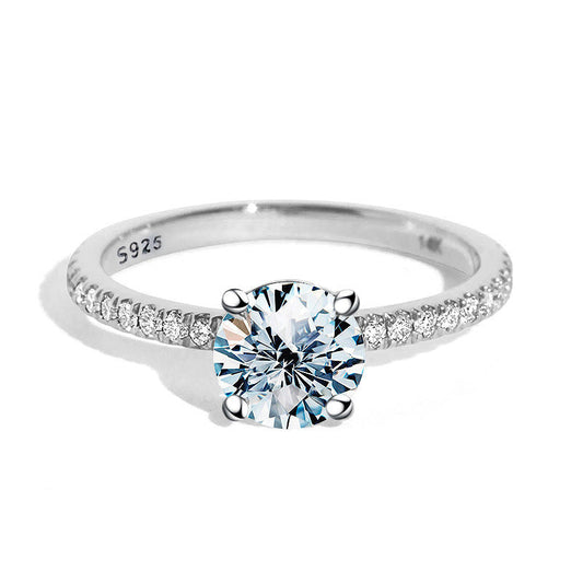 Moissanite Engagement Diamond Ring 4 Prog