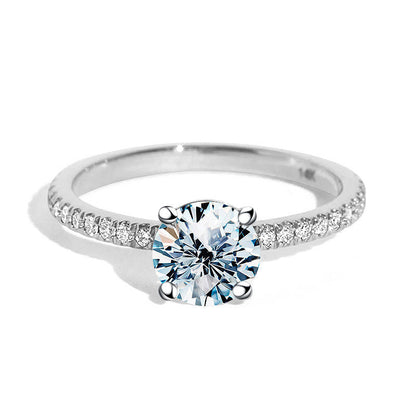 Round Brilliant Moissanite Engagement Ring