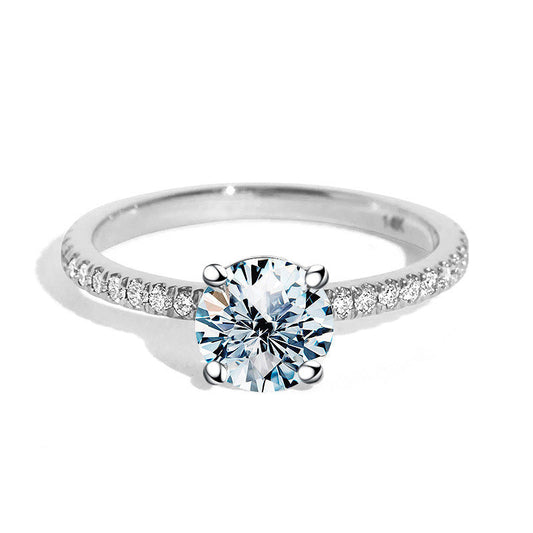 Round Brilliant Moissanite Engagement Ring
