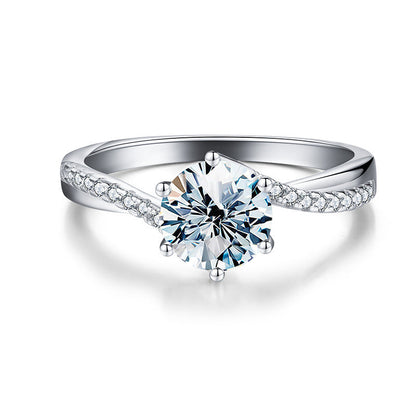 Engagement Ring Moissanite Ring Cross