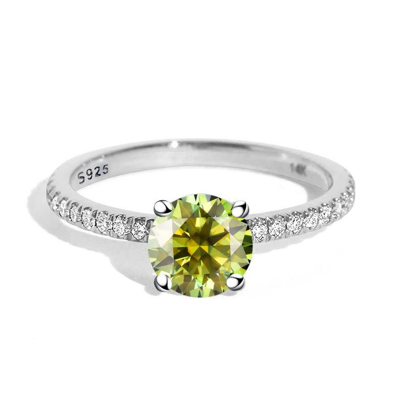 Moissanite Engagement Diamond Ring 4 Prog